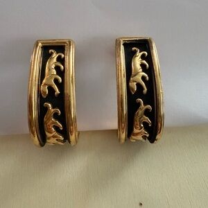 Vintage Designer couture gold metal panthers